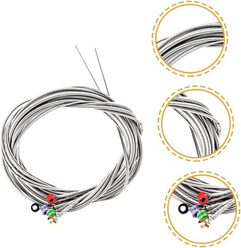 Vaguelly Colorful Head Stainless Steel Bass Strings Set 5-String Musical Instrument Parts Sturdy Replacement for Electric Bass Guitars in Saudi Arabia