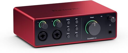 Focusrite Scarlett 4i4 4th Gen USB Audio Interface – Studio-Quality Recording for Musicians & Creators with Software Bundle (Renewed) in Saudi Arabia