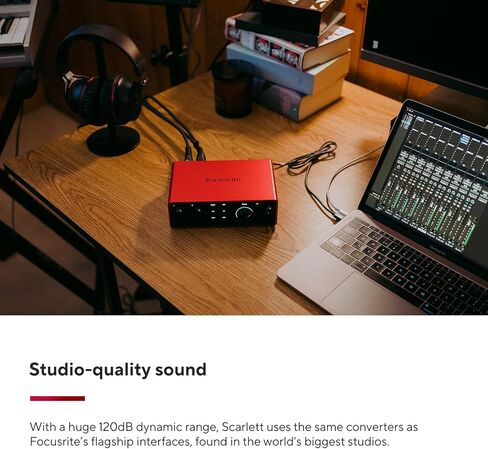 Focusrite Scarlett 4i4 4th Gen USB Audio Interface – Studio-Quality Recording for Musicians & Creators with Software Bundle (Renewed) in Saudi Arabia