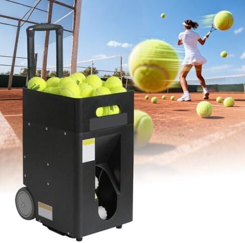 Tennis Ball Machine with Remote, 50-Ball Capacity, 60km/h Speed – Ideal Tennis Training Device for Beginners & Intermediate Players, Enhance Skills & Practice Efficiency in Saudi Arabia