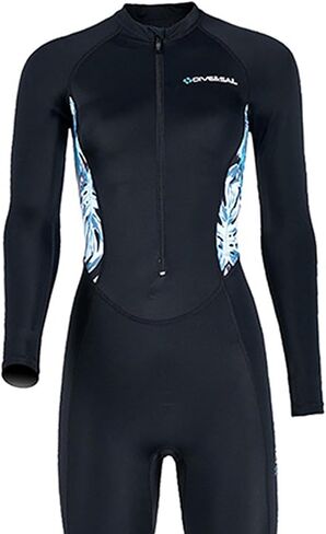 Colaxi Adults Women Wetsuit Diving Suit Sun Protection Jumpsuit Front Zip Breathable Wet Suit Swimsuit for Free Diving Summer Spring in Saudi Arabia