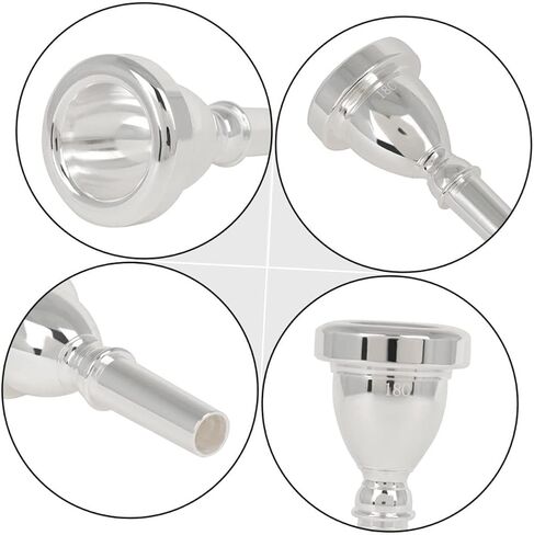 Vaguelly Premium Plated Tuba Mouthpiece Cnc Precision Tuba Accessory for Students Professionals Durable Easy to Clean Tuba Part Elegant Design for Enhanced Performance in Saudi Arabia