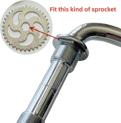 One Piece Bicycle Crankarm Set, Bike Crankarm Fit 1.69" Cup Bottom Bracket, Length of Arm 127mm/5 inch in Kuwait