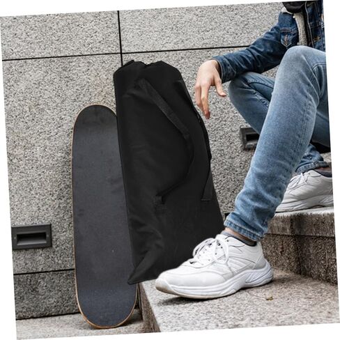 حقيبة كتف محمولة على شكل لوح تزلج مع أشرطة قابلة للطي على ظهر لوح التزلج للسفر وحامل لوح التزلج الطويل بسعة كبيرة ومقابض مريحة in Kuwait