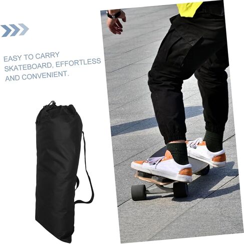 حقيبة كتف محمولة على شكل لوح تزلج مع أشرطة قابلة للطي على ظهر لوح التزلج للسفر وحامل لوح التزلج الطويل بسعة كبيرة ومقابض مريحة in Kuwait