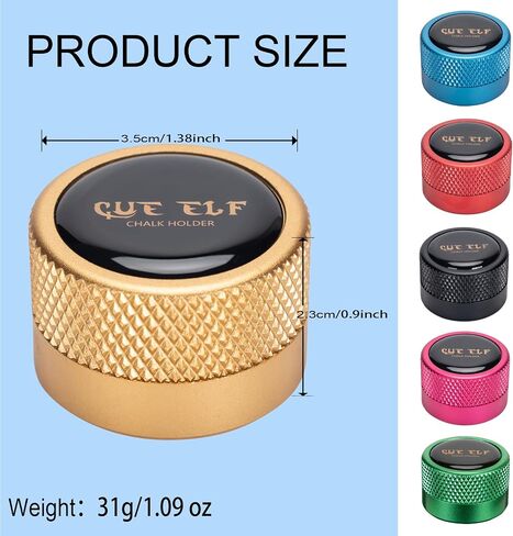 Round Pool Chalk Holder Pool Cue Chalk Holder Pool Billiards Accessories Portable Mini Chalk Case Pool Table Accessory in Saudi Arabia