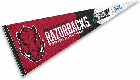College Flags & Banners Co. Arkansas Razorbacks 2025 March Basketball Madness Pennant Flag in Saudi Arabia