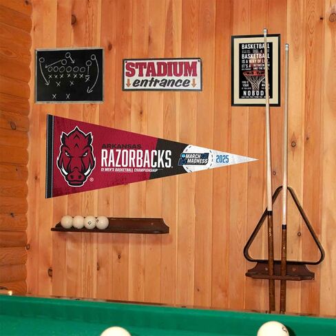 College Flags & Banners Co. Arkansas Razorbacks 2025 March Basketball Madness Pennant Flag in Saudi Arabia