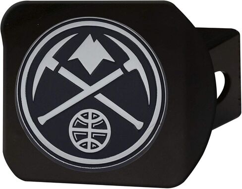 FANMATS 21022 Denver Nuggets Black Metal Hitch Cover with Metal Chrome 3D Emblem in Saudi Arabia