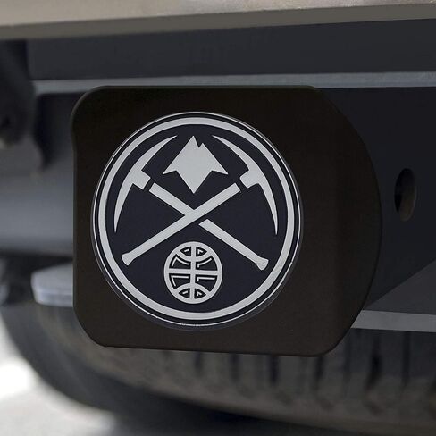 FANMATS 21022 Denver Nuggets Black Metal Hitch Cover with Metal Chrome 3D Emblem in Saudi Arabia