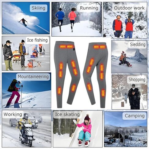 ملابس داخلية حرارية للنساء مكونة من 26 منطقة للتدفئة وأكمام طويلة، ملابس حرارية شتوية باردة للجري والتزلج S-4XL in Kuwait