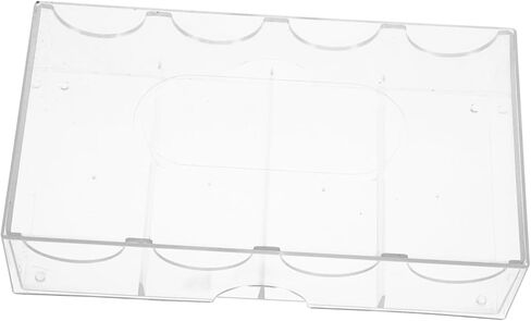 Transparent Poker Chip Storage Box Buckle Design Multi Compartment Organizer for Poker Chips and Cards Easy to Open and Carry in Saudi Arabia