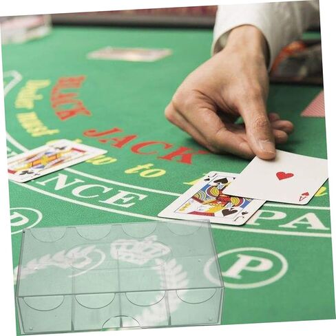 GALPADA Multi Function Transparent Poker Chip Case Large Capacity Chip Storage Box Wear Resistant Organizer for Game Night and Accessories in Kuwait
