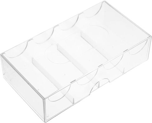 Vaguelly Multi Functional Transparent Poker Chip Box with Compartments Wear Resistant Storage Case for Household Chip and Accessories for and Small Item Organization in Kuwait