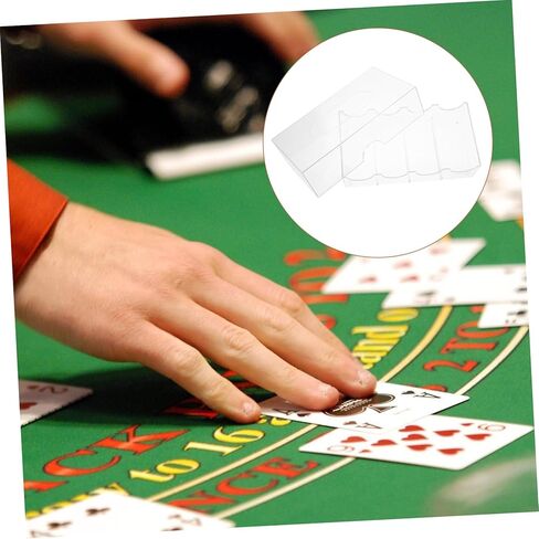 Vaguelly Multi Functional Transparent Poker Chip Box with Compartments Wear Resistant Storage Case for Household Chip and Accessories for and Small Item Organization in Kuwait