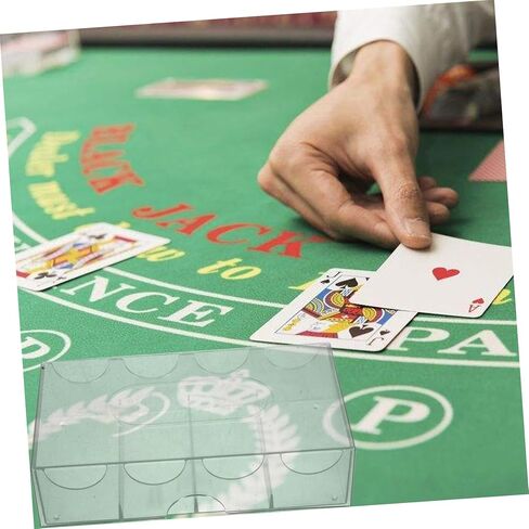 Vaguelly Multi Functional Transparent Poker Chip Box with Compartments Wear Resistant Storage Case for Household Chip and Accessories for and Small Item Organization in Kuwait