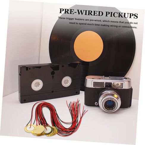 15Pcs Piezo Discs Acoustic Guitar Pickup Transducer Pre Wired for Easy Installation Durable Material Versatile for Drums and Other Instruments Enhance Audio Effect in Saudi Arabia