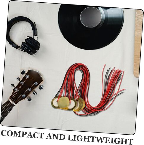 15Pcs Piezo Discs Acoustic Guitar Pickup Transducer Pre Wired for Easy Installation Durable Material Versatile for Drums and Other Instruments Enhance Audio Effect in Saudi Arabia