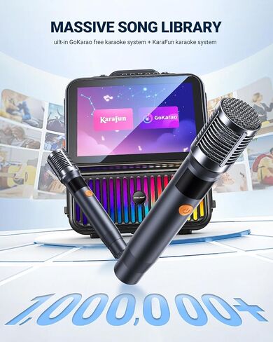 SEALIGHT Karaoke Machine for Adults-with Screen 13.3", Karokee Machine with 350W Bluetooth Speaker, 2 Wireless Mics, DJ Lights & Pitch Correction, Professional Karaoke System for Home Party(Upgraded) in Saudi Arabia