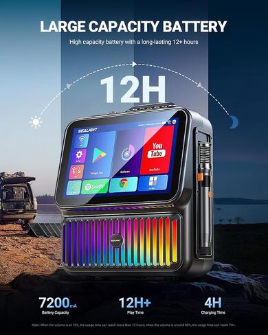 SEALIGHT Karaoke Machine for Adults-with Screen 13.3", Karokee Machine with 350W Bluetooth Speaker, 2 Wireless Mics, DJ Lights & Pitch Correction, Professional Karaoke System for Home Party(Upgraded) in Saudi Arabia