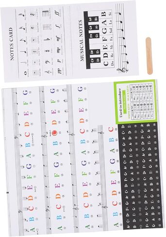 1Set Practical Removable Piano Keyboard Stickers for Keys Smooth Decals for Beginners Easy Install Removal Durable Teaching Accessory in Saudi Arabia
