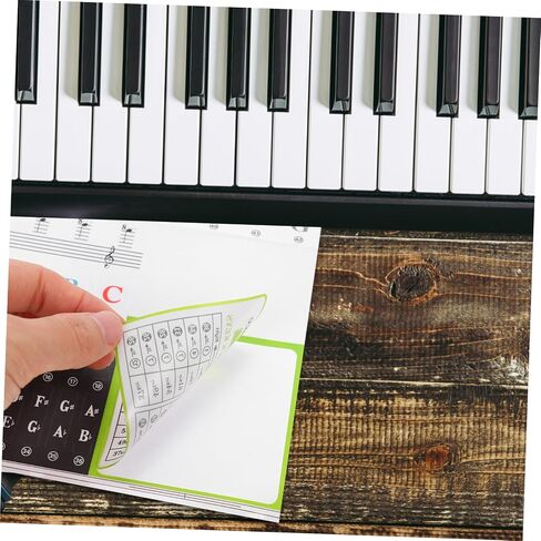 1Set Practical Removable Piano Keyboard Stickers for Keys Smooth Decals for Beginners Easy Install Removal Durable Teaching Accessory in Saudi Arabia