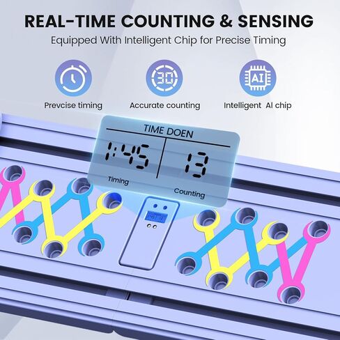 Pilates Board, Pilates Reformer Set with Timer, 8-in-1 Foldable Pilates at Home Workout Equipment, Pilates Reformer Equipment for Women Full Body Workout, Fitness, Exercise, Abs, Core in Kuwait