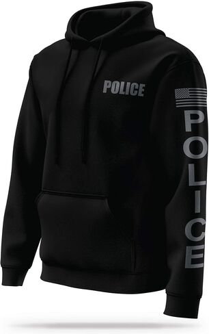 POLICE Utility Hoodie - USA Patriotic Apparel - 100% Polyester for Odor Free, Moisture-Wicking Quick Dry Comfort. in Saudi Arabia