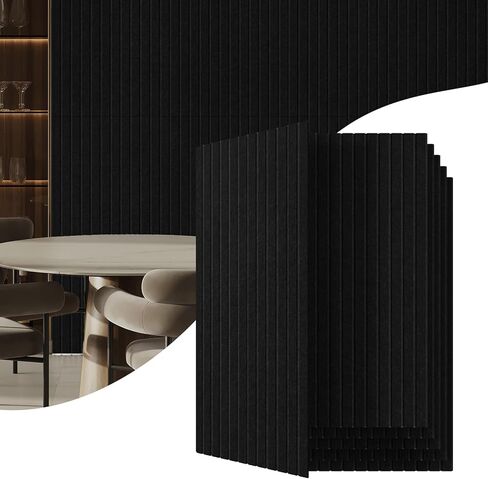 6 Pack Acoustic Wall Panels, 47.2" X 23.6" Sound Absorbing Panels, Decorative Sound Proof Panels for Home, Office, Studio Room, Deep Walnut in Kuwait