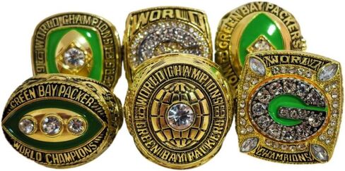 TREASURE GreenBayCity 1961 65 66 67 96 2010 CHAMPIONSHIP RING PACKER & LUXURY LEGEND VICTORIOUS RARE SPORTS FAN GIFT SERIES - WITH SANDALWOOD BOX HOLIDAY SHOW COLLECT in Saudi Arabia