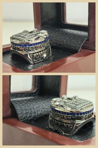 TREASURE 2011 NewYorkCity FOOTBALL CHAMPIONSHIP RING GaintTM & LUXURY TRANSPARENT BOX LEGEND VICTORIOUS RARE SPORTS FAN GIFT SERIES - HOLIDAY SHOW COLLECT in Saudi Arabia