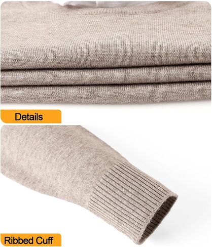 Men's Crew Neck Jumpers Knitted Sweater with Mock Shirt Neck Casual Business Knitwear Pullover Solid Color in Saudi Arabia