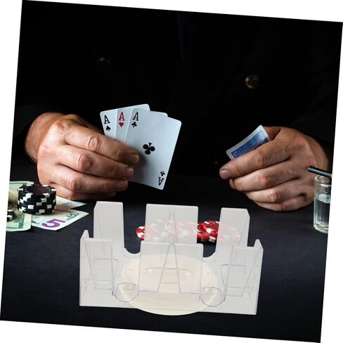 ibasenice Rotating Playing Card Holder Tray for Decks Convenient Card Storage Stand for Home Office and Entertainment Venues in Saudi Arabia
