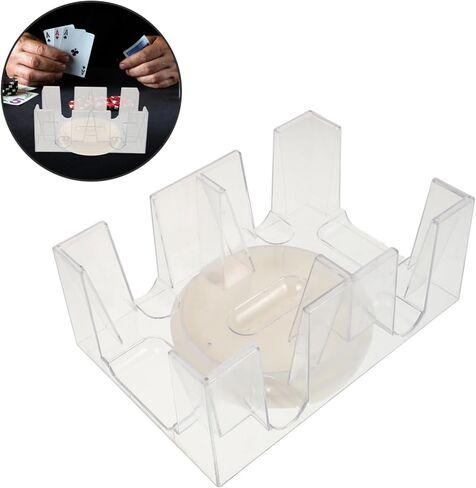 ibasenice Rotating Playing Card Holder Tray for Decks Convenient Card Storage Stand for Home Office and Entertainment Venues in Saudi Arabia