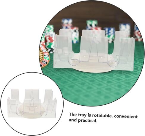 ibasenice Rotating Playing Card Holder Tray for Decks Convenient Card Storage Stand for Home Office and Entertainment Venues in Saudi Arabia
