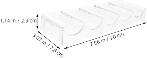 Yardwe 2pcs Transparent Acrylic Poker Chip Holder Multi-grid Storage Tray for Easy Classification for and Other Game Chips Portable Design for Home Travel in Kuwait