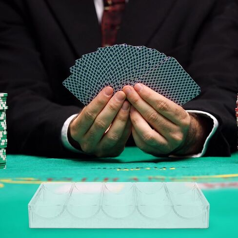 Yardwe 2pcs Transparent Acrylic Poker Chip Holder Multi-grid Storage Tray for Easy Classification for and Other Game Chips Portable Design for Home Travel in Kuwait