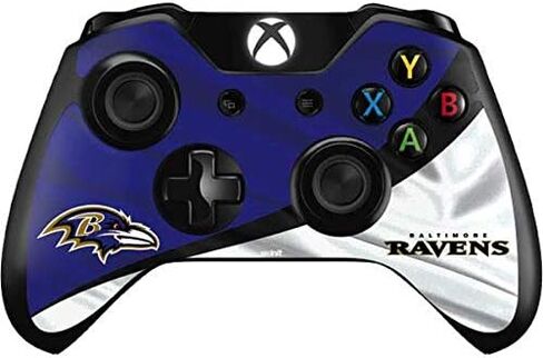 ملصق Skinit المخصص للألعاب متوافق مع وحدة تحكم Xbox One - تصميم مرخص رسميًا من NFL Baltimore Ravens in Kuwait