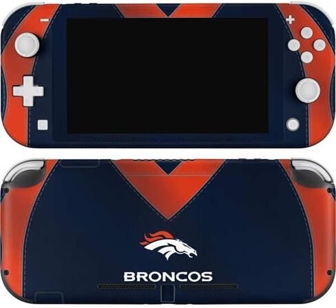 ملصق Skinit المخصص للألعاب متوافق مع Nintendo Switch Lite - تصميم مرخص رسميًا من NFL Denver Broncos in Saudi Arabia