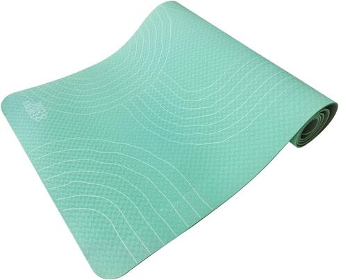 سجادة يوغا مطاطية صديقة للبيئة | سجادة يوجا سميكة غير قابلة للانزلاق مع خطوط محاذاة للنساء والرجال | لون الرحلة | بساط تمرين متين وخالي من اللاتكس للمنزل والبيلاتس واللياقة البدنية من ENERGI CORE in Kuwait