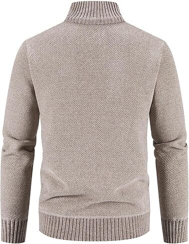 Muscularfit Casual Zip Up Sweaters for Men 2024 Trendy Long Sleeve Cable Knit Cardigan Sweater with Pockets Winter Warm Coat in Saudi Arabia