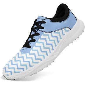 Women's Spikeless Waterproof Golf Shoes – Lightweight, Breathable Sneakers with Coastal Ocean Prints for Golf & Casual Wear in Saudi Arabia