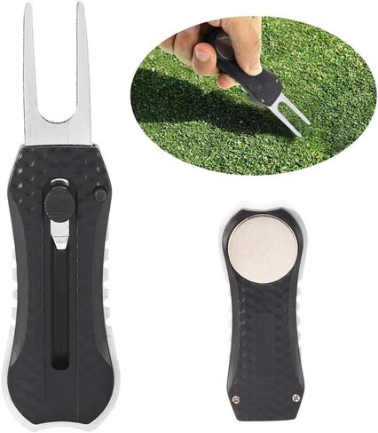 Golf Divot Repair Tool, Divot Repair Tool Stainless Steel Golf Divot Tool Cleaner Golf Ball Marker Portable Golf Accessory in Saudi Arabia