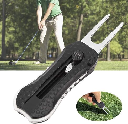 Golf Divot Repair Tool, Divot Repair Tool Stainless Steel Golf Divot Tool Cleaner Golf Ball Marker Portable Golf Accessory in Saudi Arabia