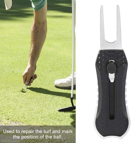 Golf Divot Repair Tool, Divot Repair Tool Stainless Steel Golf Divot Tool Cleaner Golf Ball Marker Portable Golf Accessory in Saudi Arabia