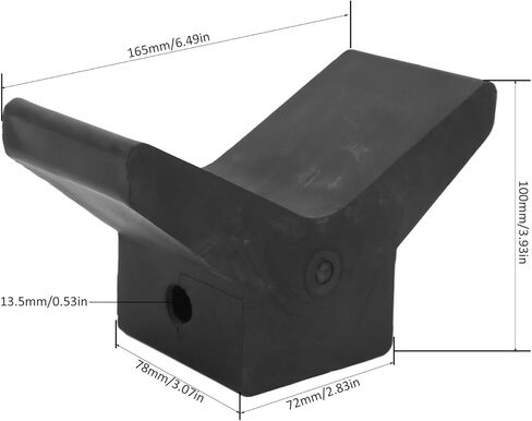 Rubber Bow Y-Block, Black Rubber Bow Stop, Rubber Bow Y Block Black Rubber Bow Stop for Ski Boat Fishing Boat Sailboat Trailer in Saudi Arabia