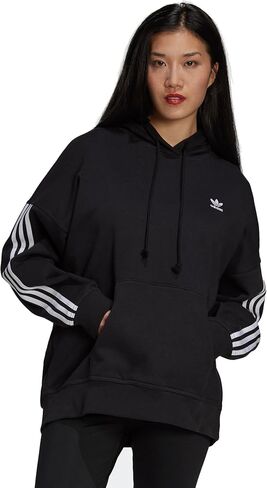 adidas Originals Women's Adicolor Classics Oversize Hoodie Sweatshirt, Black in Saudi Arabia