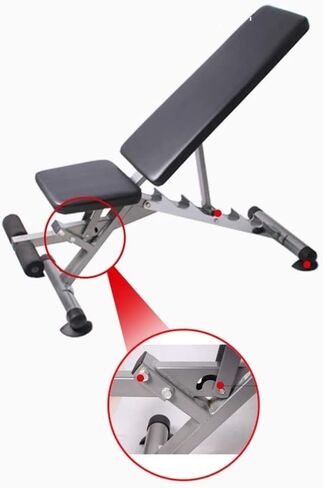 Folding Fitness Bench, Dumbbell Bench, Weight Lifting Bench, Suitable for Home/Gym, 106 x 47 x 17 cm in Saudi Arabia