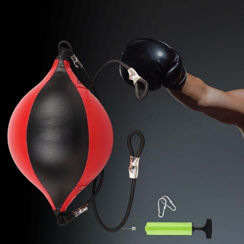 Double End Punching Ball Boxing Speed Ball 11.81x7.87 Inch PU Material Punch Training Equipment for Home Gym in Saudi Arabia