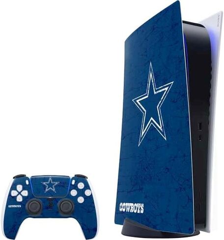 Skinit Decal Gaming Skin Compatible with PS5 Bundle - Officially Licensed NFL Dallas Cowboys Design in Saudi Arabia